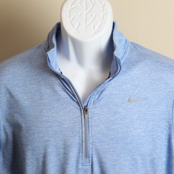 Nike Other - Nike Dri-Fit Men's light blue marled 1/2 zip pullover Jacket XL EUC shirt